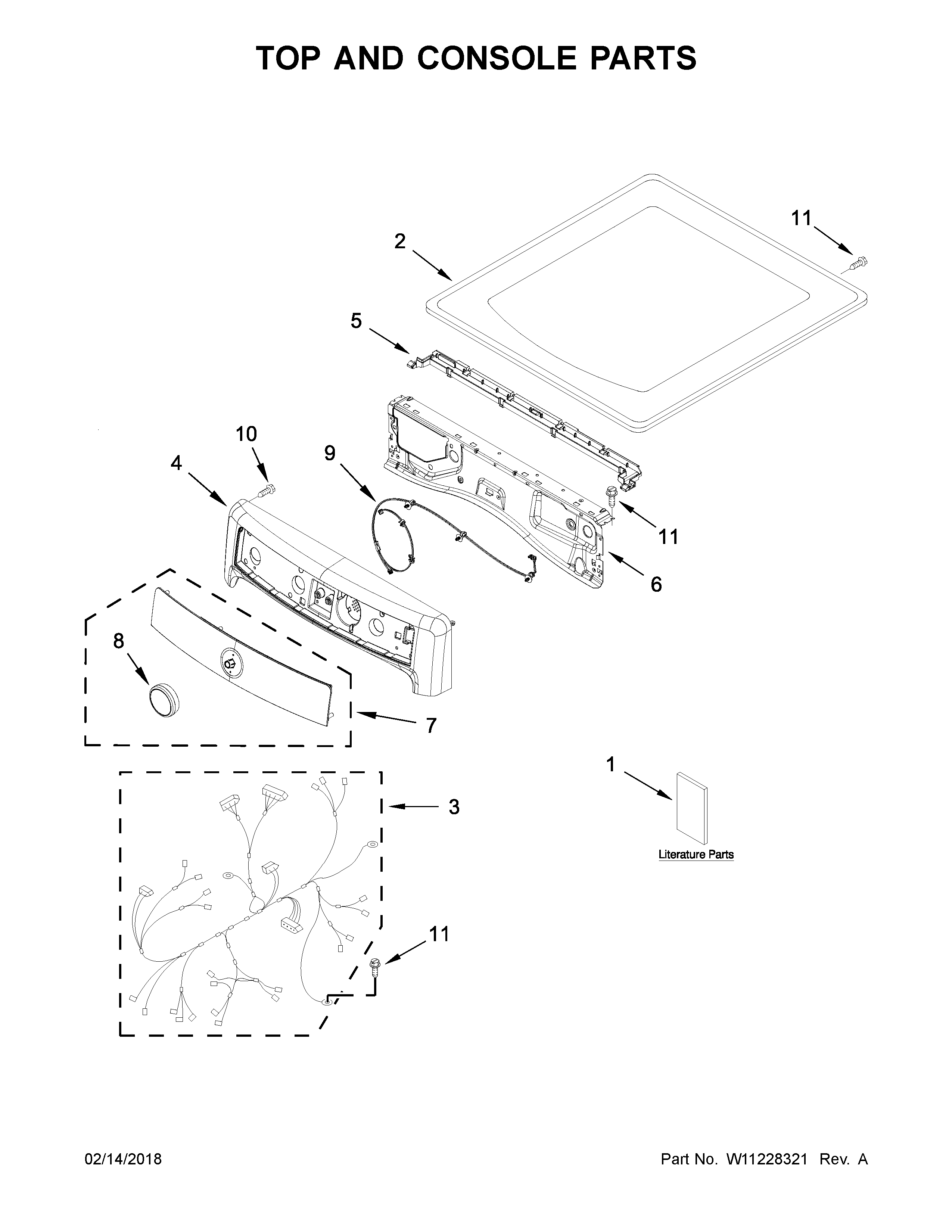 Top and console parts