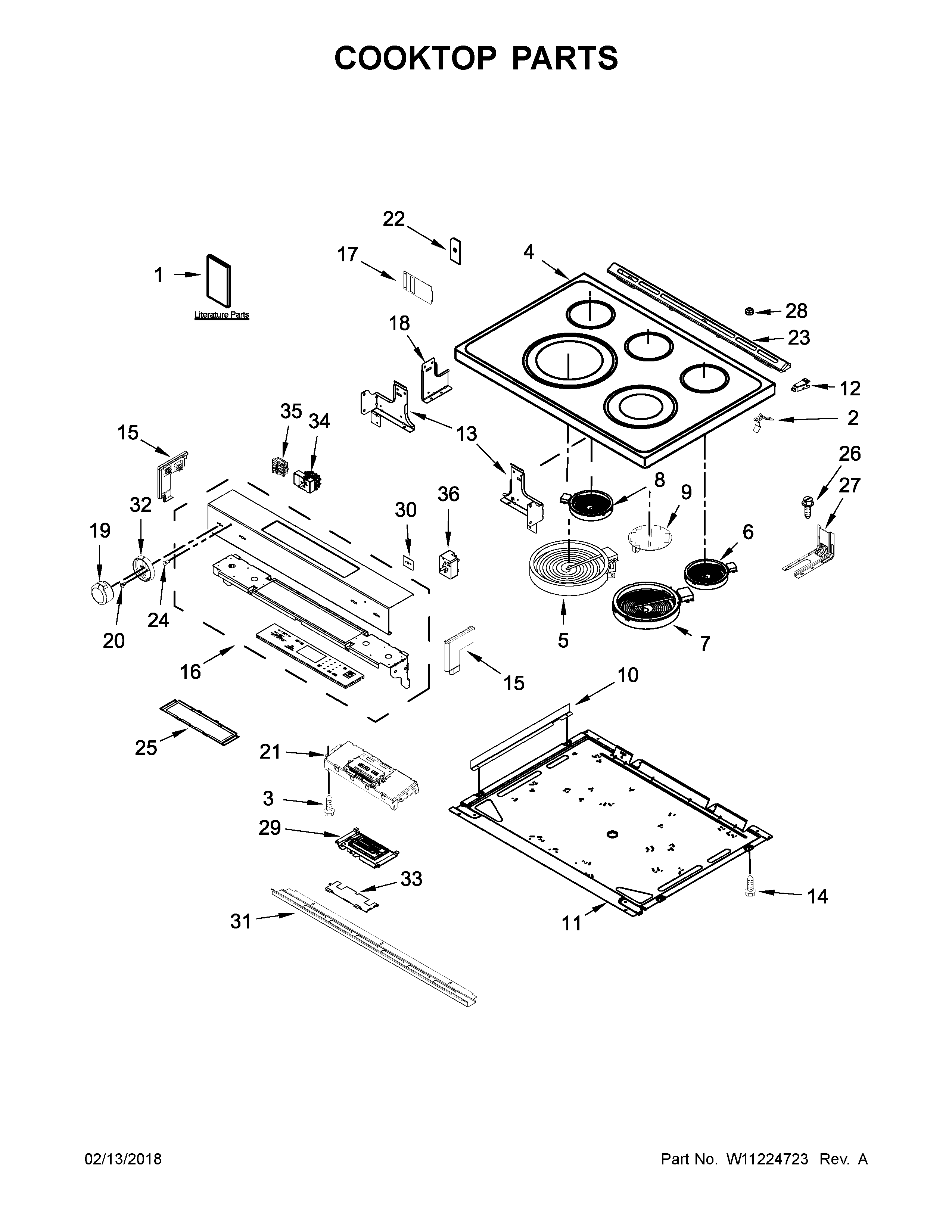Cooktop parts