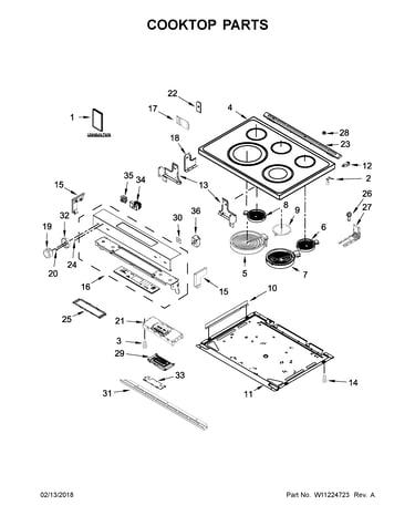 Cooktop parts