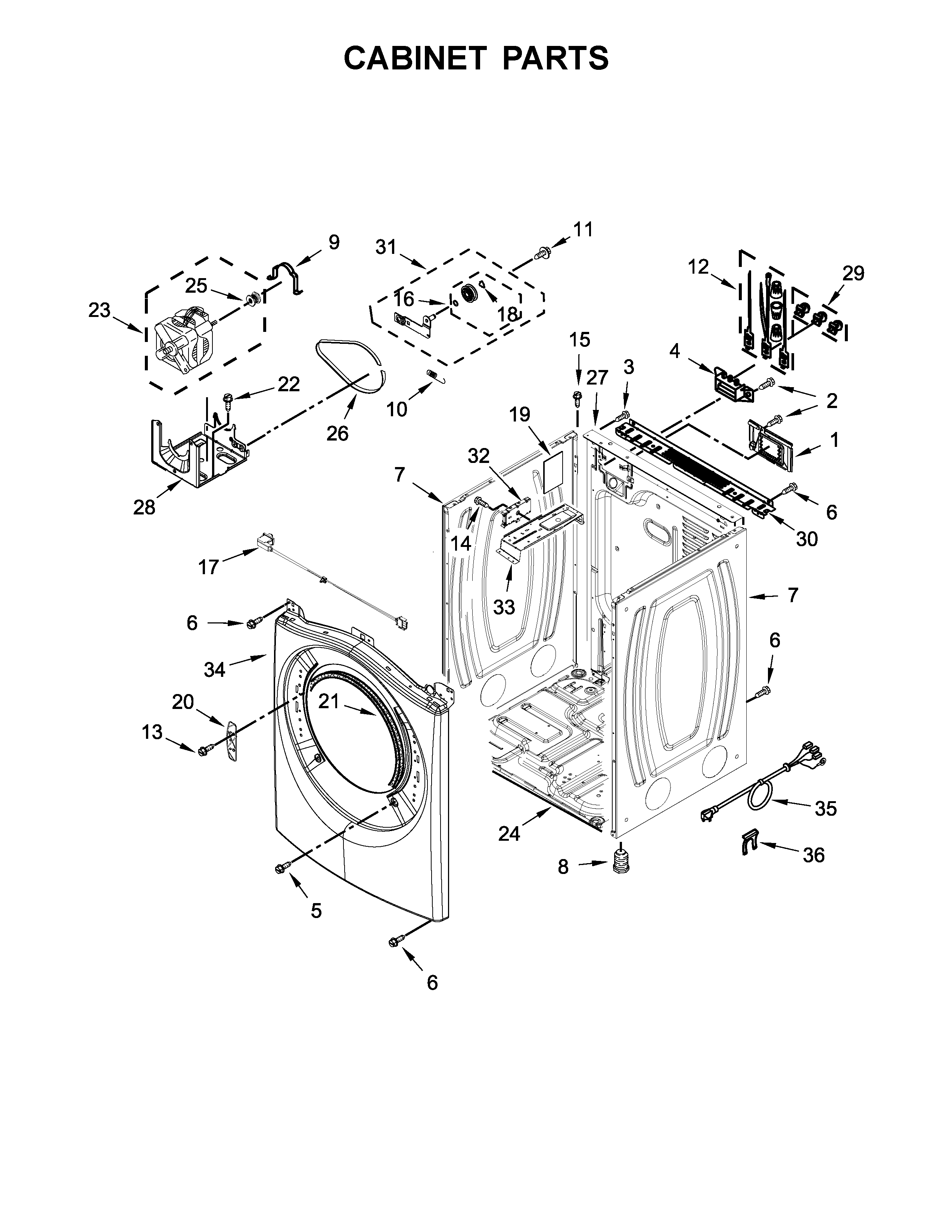 Cabinet parts
