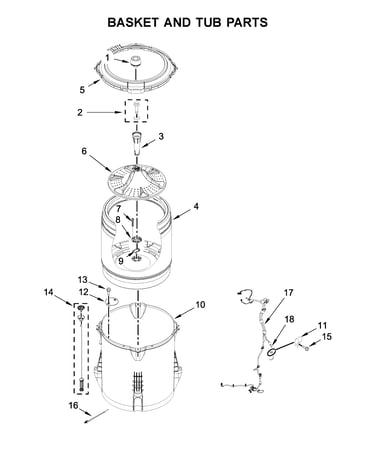 Basket and tub parts