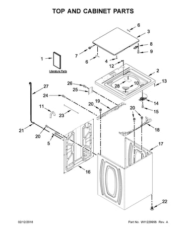 Top and cabinet parts