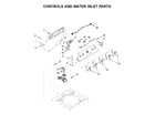 Whirlpool WTW4955HW0 controls and water inlet parts diagram