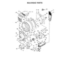 Maytag YMED5500FW2 bulkhead parts diagram
