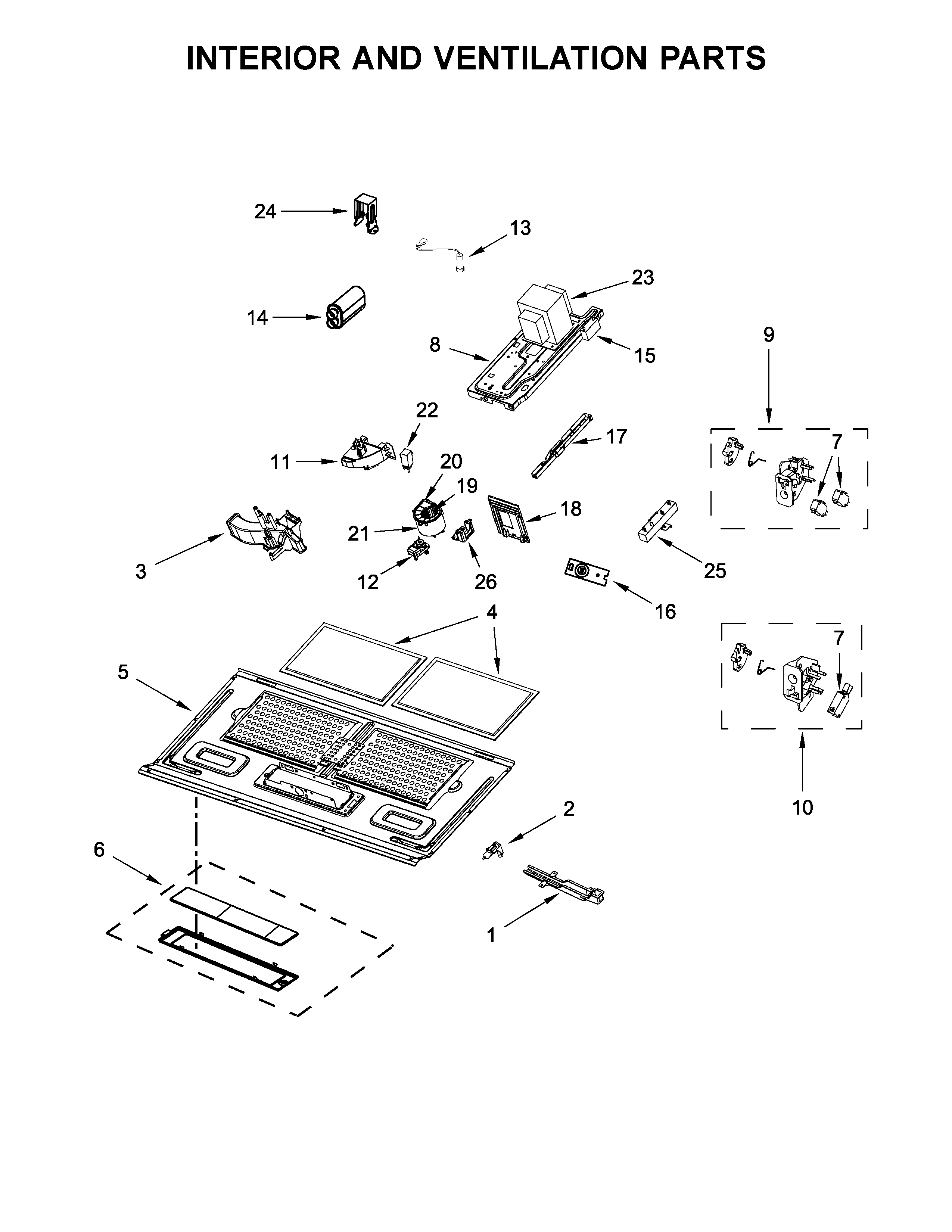 INTERIOR AND VENTILATION PARTS