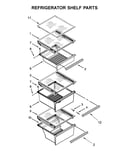 Refrigerator shelf parts