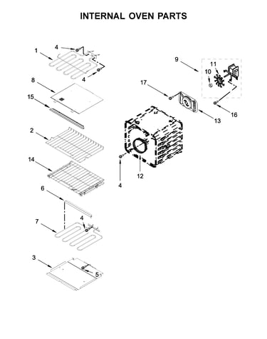 Internal oven parts