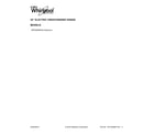 Whirlpool WFE500M4HS0 cover sheet diagram