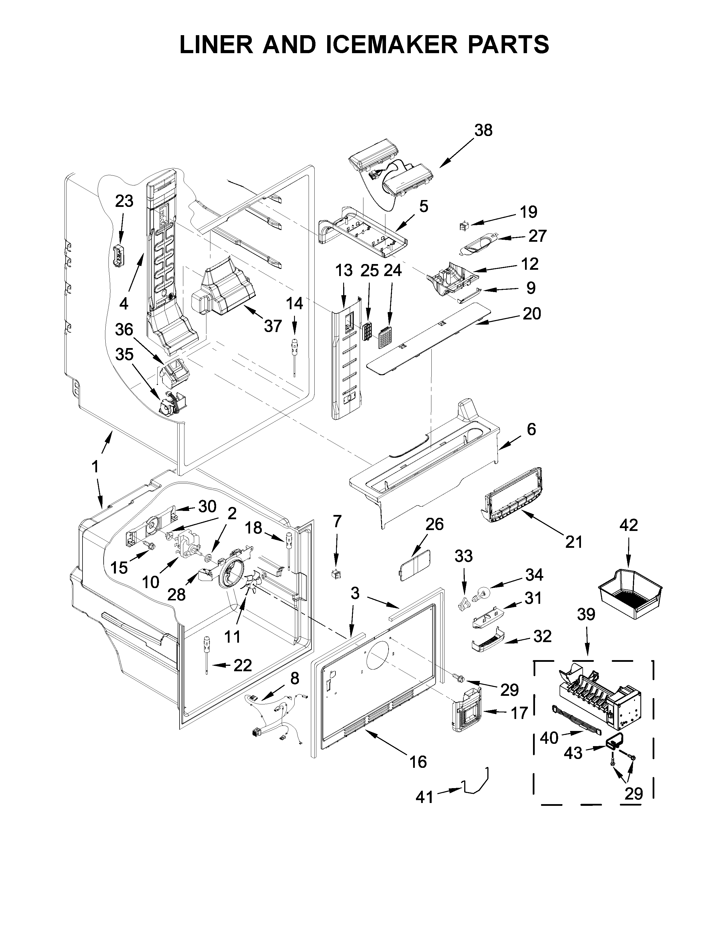 LINER AND ICEMAKER PARTS