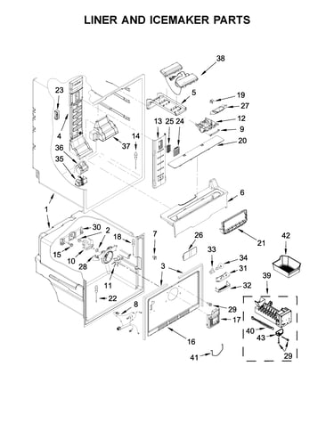 Liner and icemaker parts
