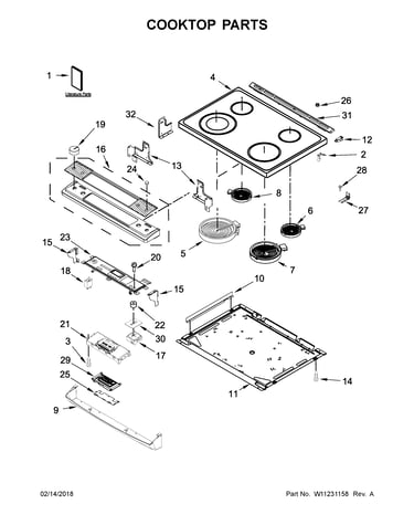 Cooktop parts