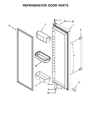 Refrigerator door parts