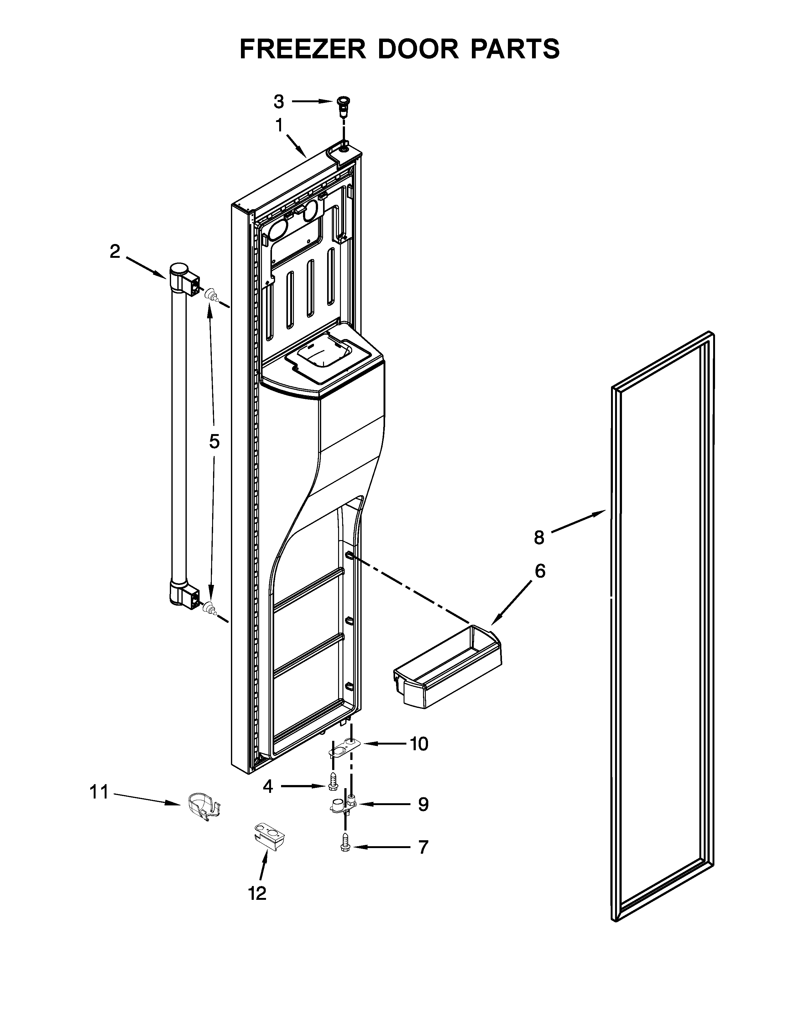 Freezer door parts