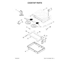Whirlpool WCE77US0HB00 cooktop parts diagram