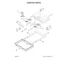 Whirlpool WCE77US6HB00 cooktop parts diagram