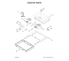Whirlpool WCE55US6HB00 cooktop parts diagram