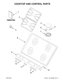 Cooktop and control parts