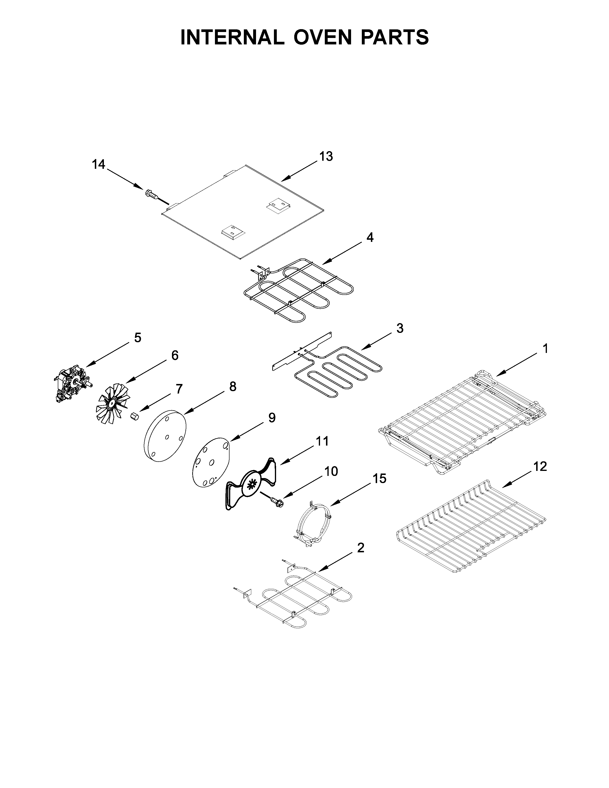 Internal oven parts