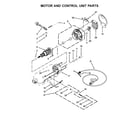 KitchenAid KSM154GBQ3OB0 motor and control unit parts diagram