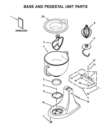 Base and pedestal unit parts