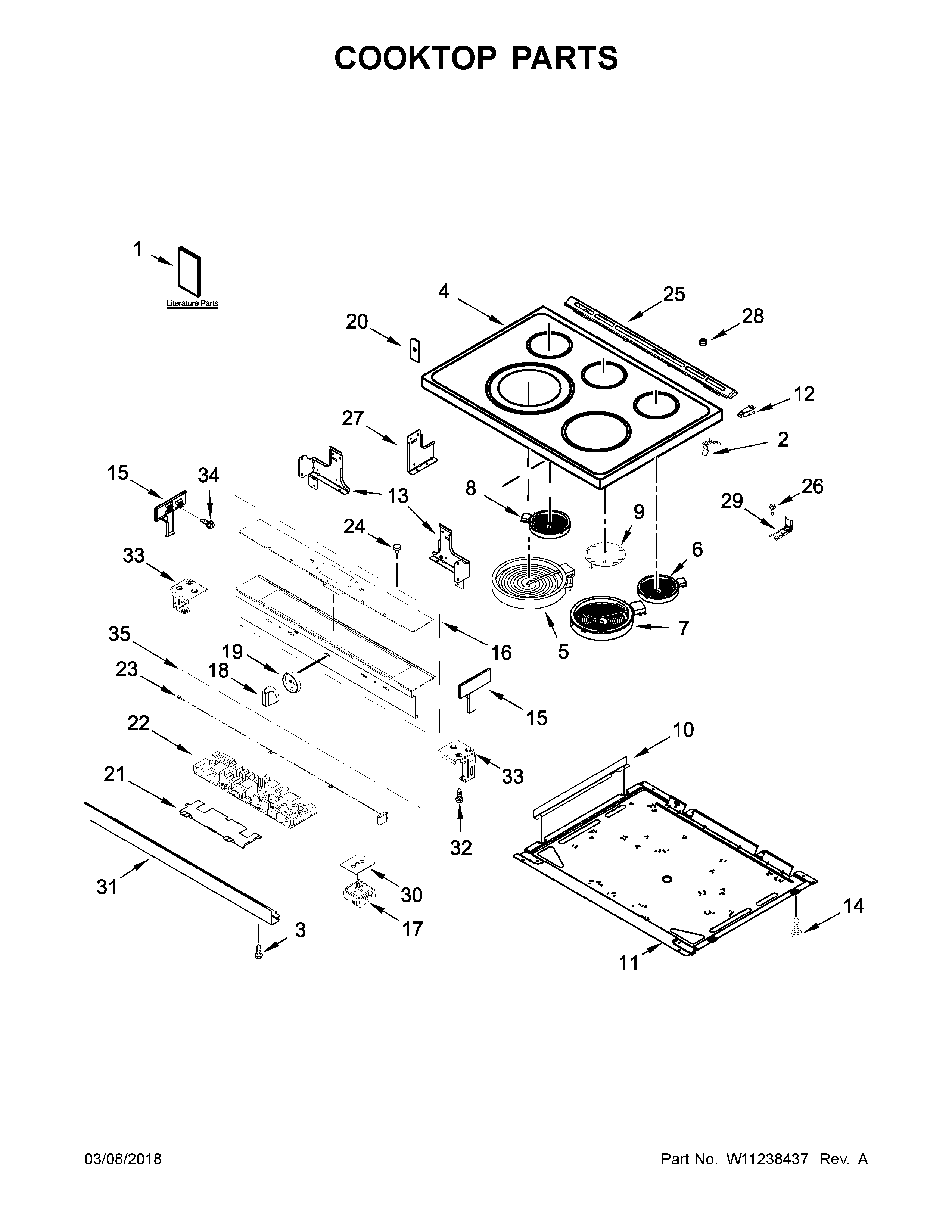 Cooktop parts