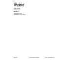Whirlpool WGD90HEFW1 cover sheet diagram