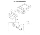 Whirlpool WGD90HEFW1 top and console parts diagram