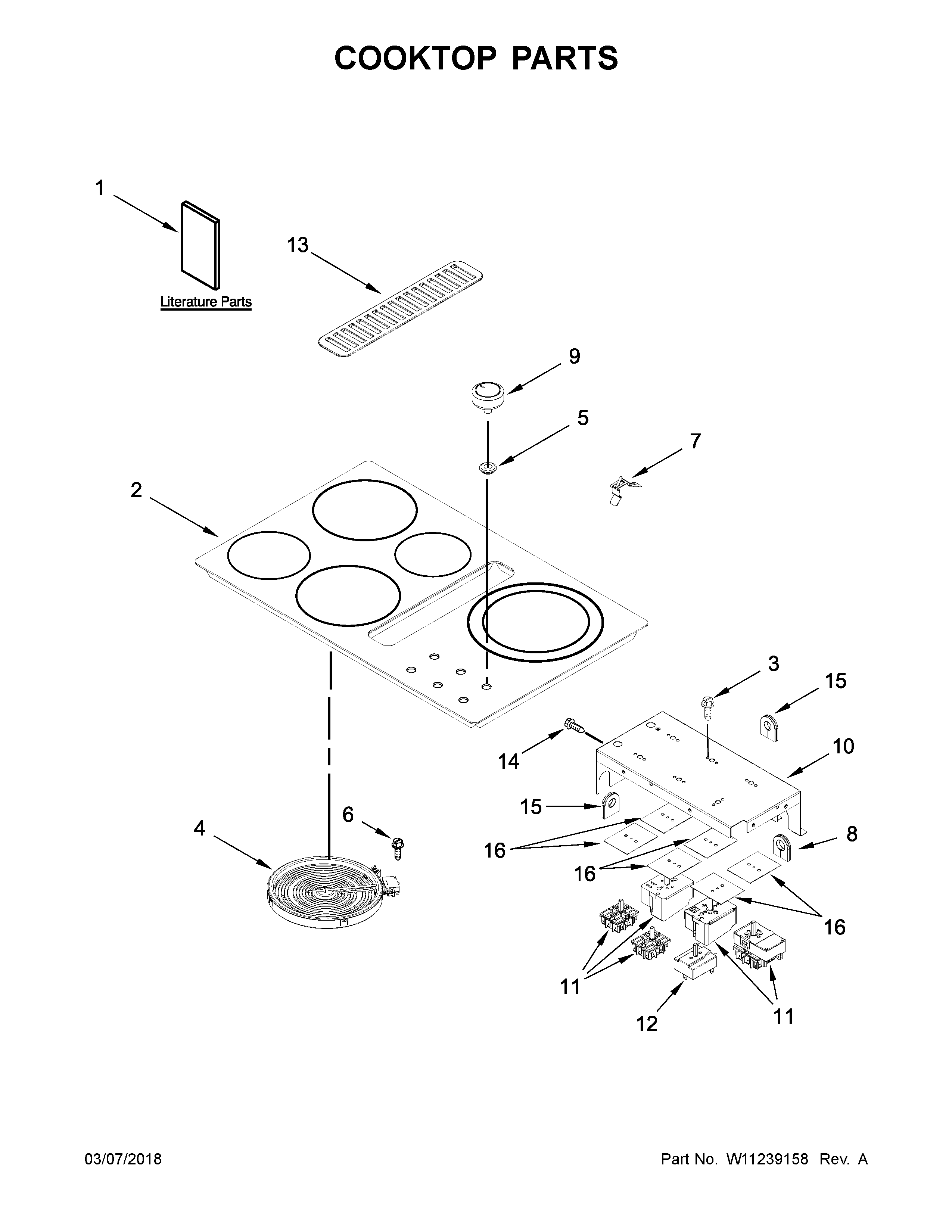 COOKTOP PARTS