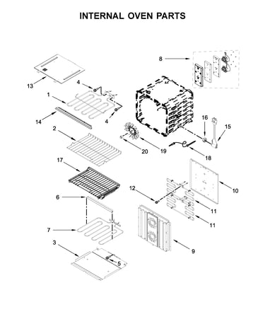 Internal oven parts
