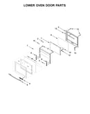Lower oven door parts