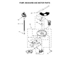 Whirlpool WDT975SAHV0 pump, washarm and motor parts diagram