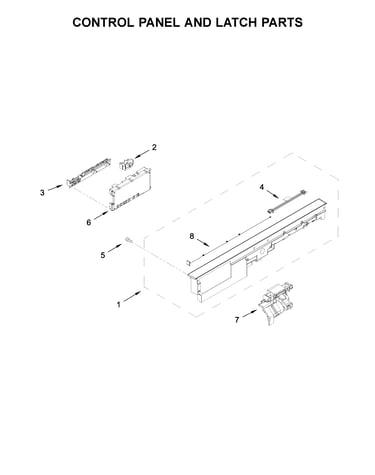 Control panel and latch parts