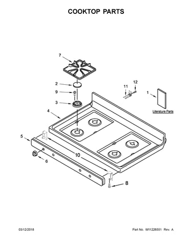 Cooktop parts