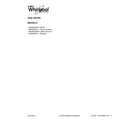 Whirlpool WGD92HEFU1 cover sheet diagram