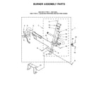 Whirlpool WGD8540FW1 burner assembly parts diagram