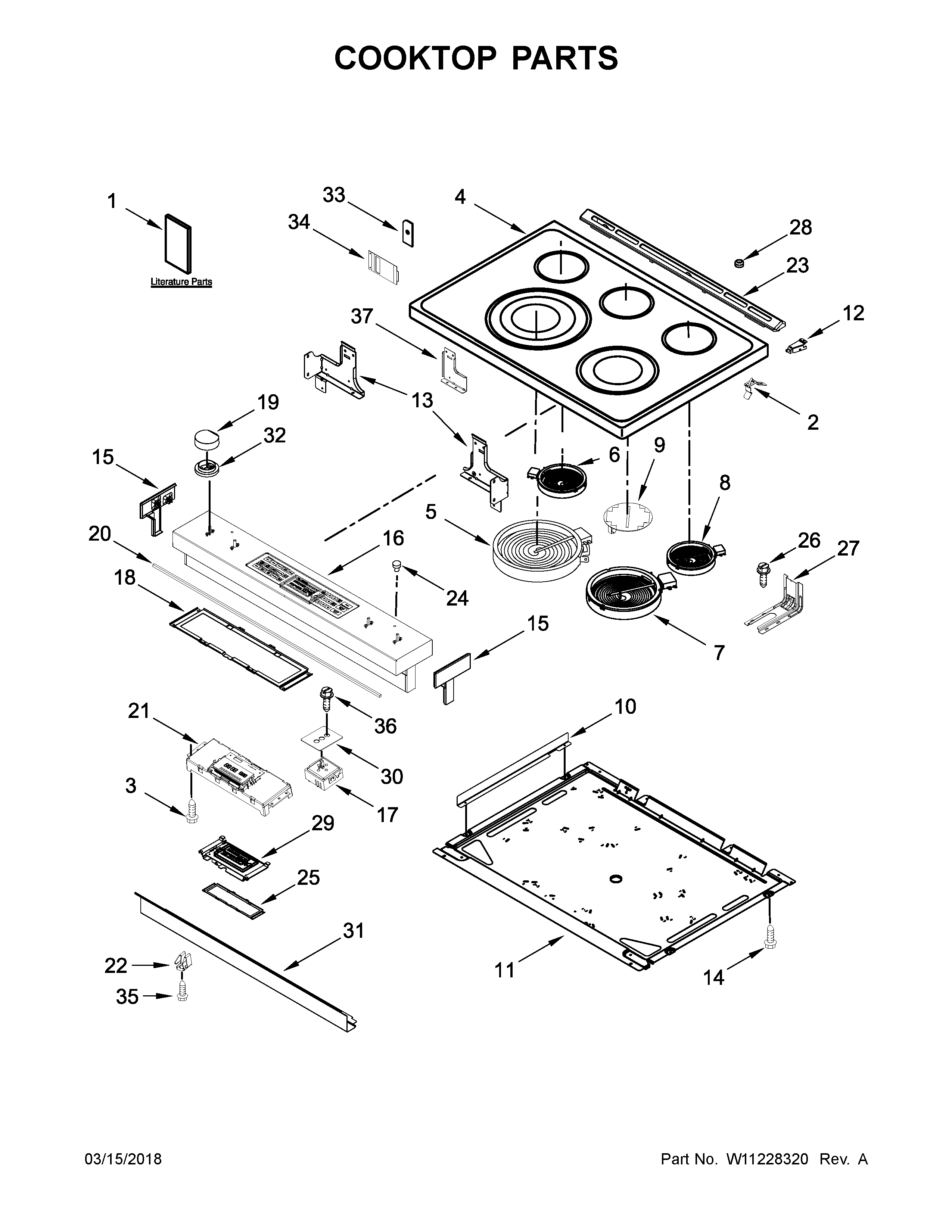 Cooktop parts