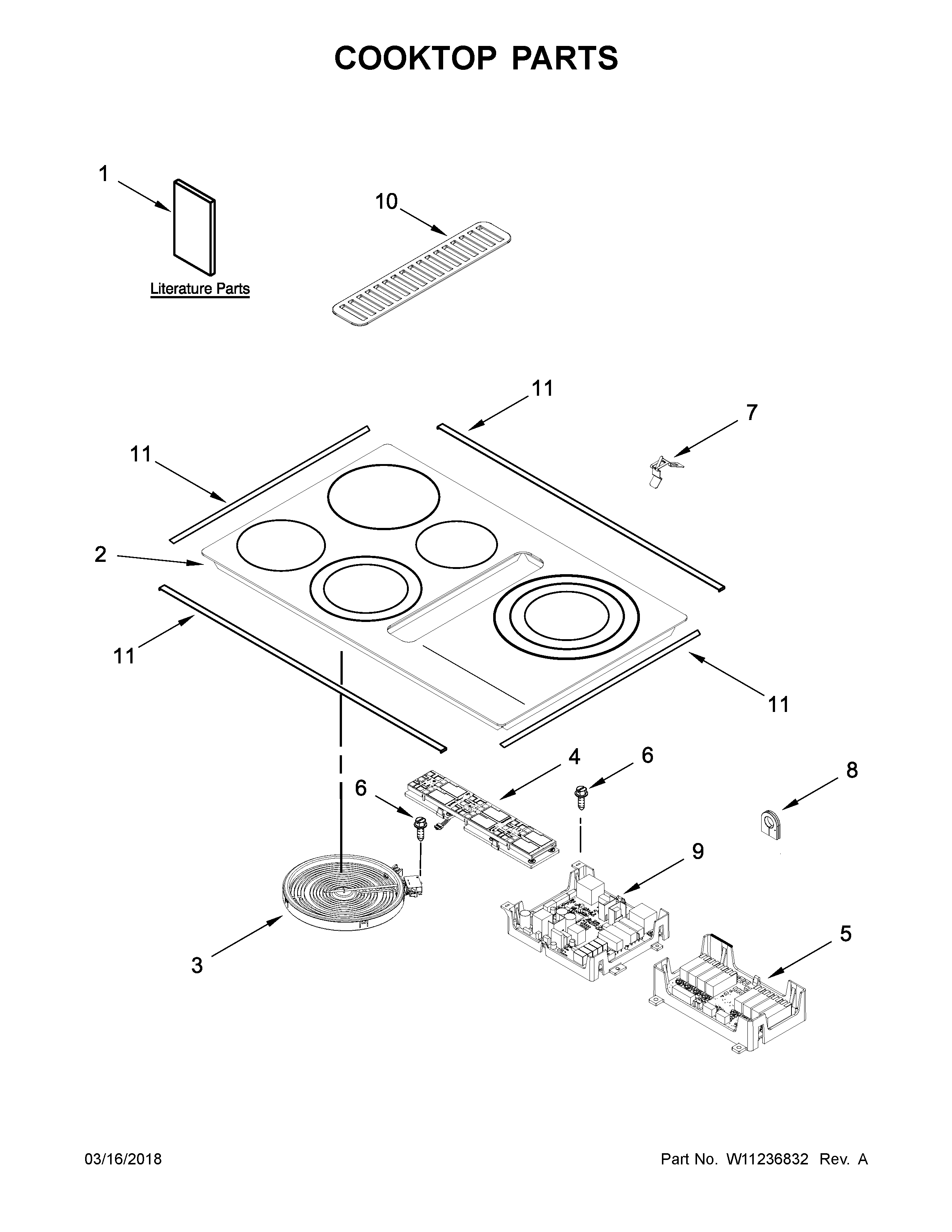 Cooktop parts
