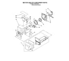 KitchenAid KFIS25XVMS3 motor and ice container parts diagram