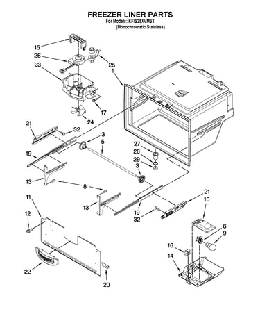 Freezer liner parts