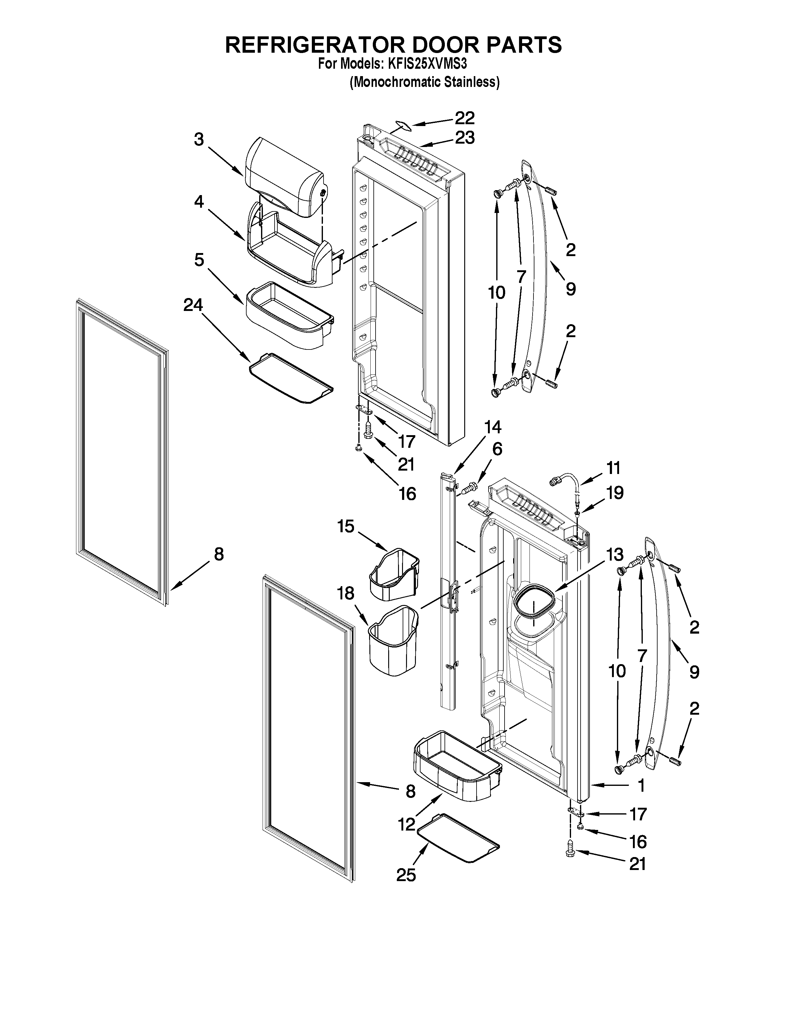 Refrigerator door parts