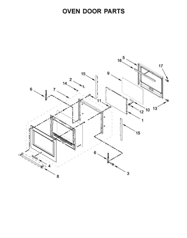 Oven door parts