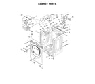 Whirlpool WED8540FW2 cabinet parts diagram