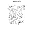 Whirlpool WED8540FW2 bulkhead parts diagram