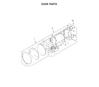 Whirlpool WED8540FW2 door parts diagram