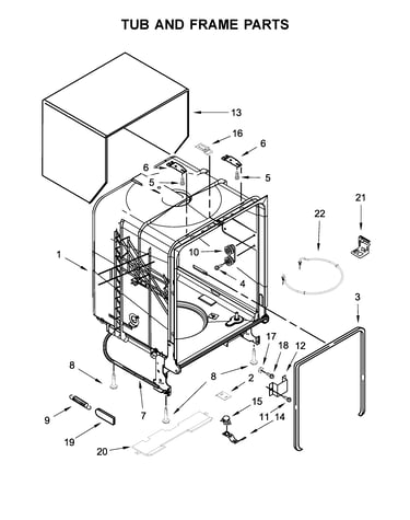 Tub and frame parts