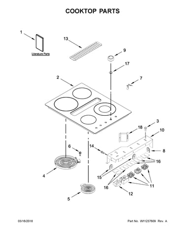 Cooktop parts