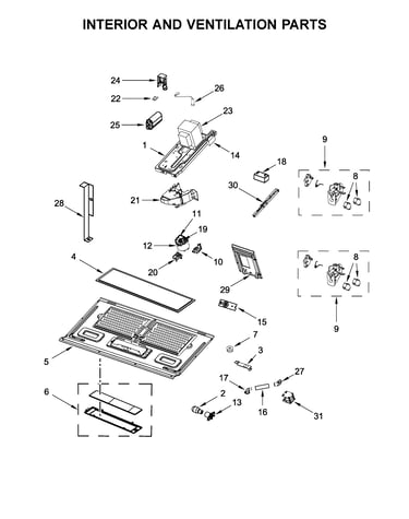 Interior and ventilation parts