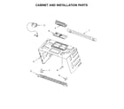 Whirlpool WMH75021HZ1 cabinet and installation parts diagram
