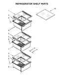Refrigerator shelf parts