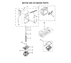 Maytag MSC21C6MFZ00 motor and ice maker parts diagram